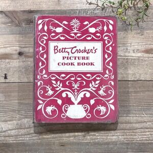 Vintage Betty Crocker Picture Cookbook- Red & White Hardback Binder IMPERFECT